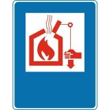 Знак Органы управления систем дымо- теплоудаления 150х150 с-к пленка