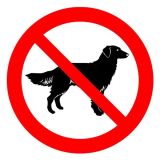 Знак Забороняється вхід (прохід) з тваринами d-150 пластик ПВХ