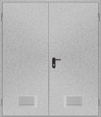 Двері протипожежні з вентиляційною сіткою ДМП ЕІ60-2-2100x1500, ЄвроСтандарт