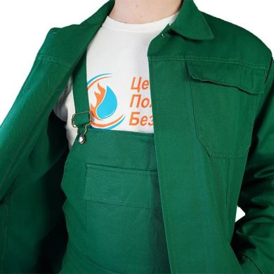 Напівкомбінезон з курткою ЄВРО зеленого кольору Саржа розмір 40-42* зріст 1-2