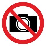 Знак Запрещается фотографировать d-150 мм пластик ПВХ