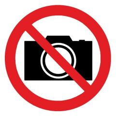 Знак Запрещается фотографировать d-150 мм с-к пленка